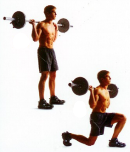 выпады со штангой